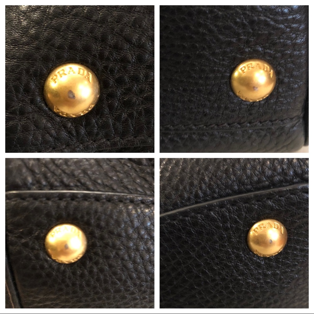 PRADA Blk Leather Bauletto Bag Pre-Loved Gorgeous - Picture 5 of 8